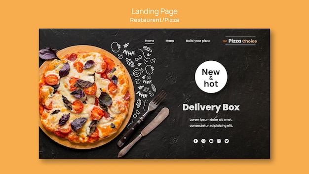 Pizza restaurant landingpage vorlage