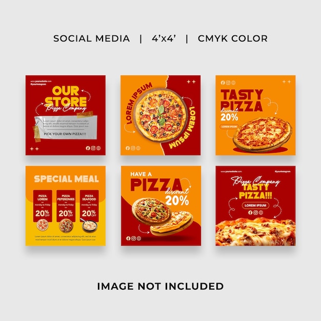 Pizza Sale Social Media Post Templates