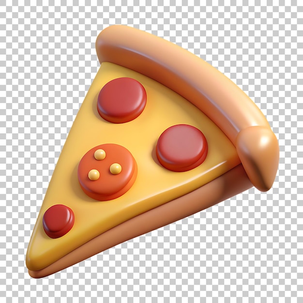 PSD pizza slice fast food icon png 3d com fundo transparente ui do site