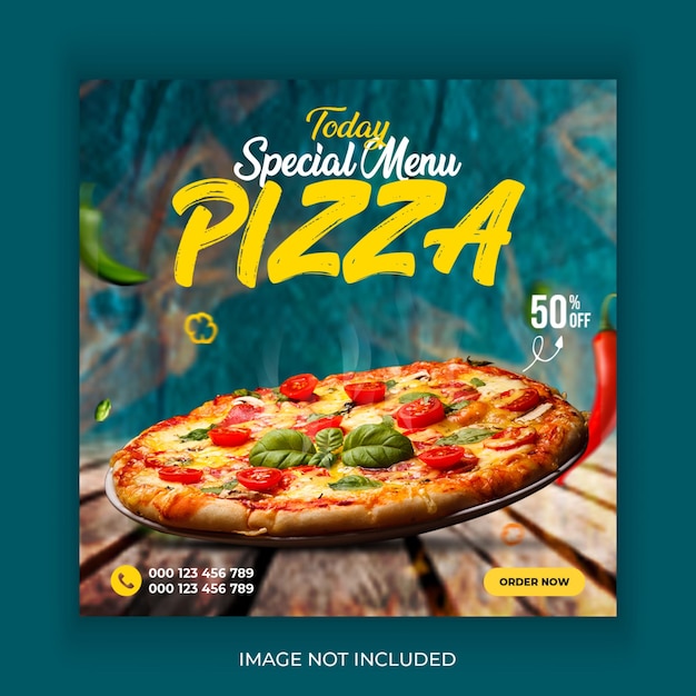 Pizza-social-media-post-vorlage psd-datei