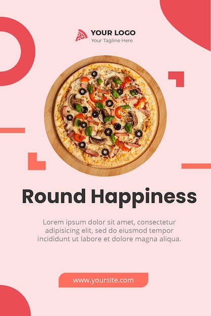 PSD pizza template banner psd