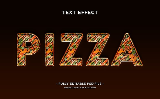 PSD pizza-texteffekt