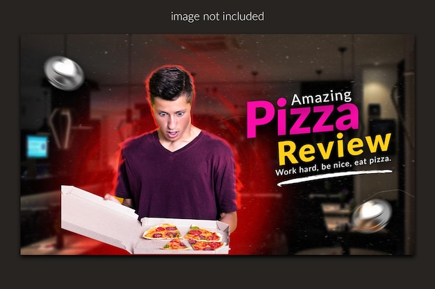 PSD pizza youtube miniaturansichten design tamplate psd