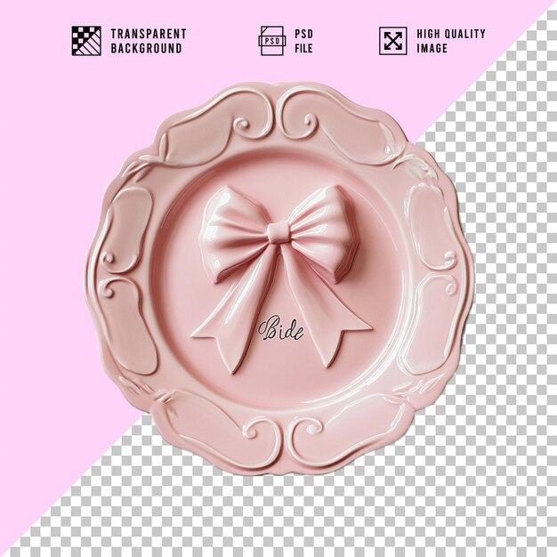 Placa de cinta rosada aislada sobre un fondo transparente calidad HD