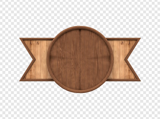 PSD placa circular con base trasera de madera