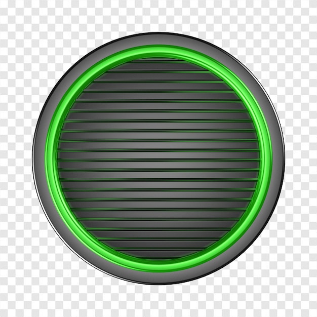 PSD placa circular de metal negro con color