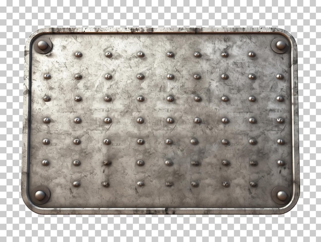 PSD placa de sinalização de metal isolada em fundo transparente png psd