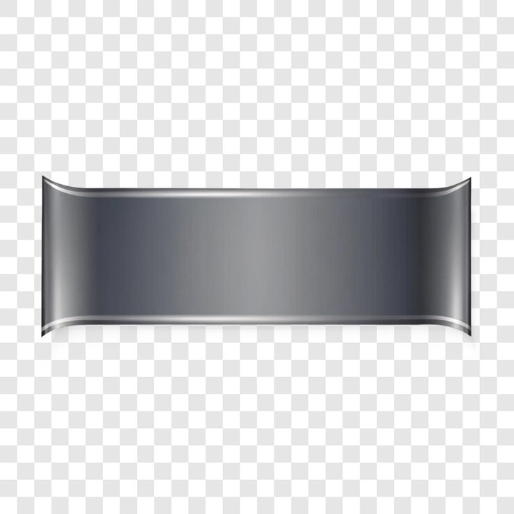 una placa de plata con un borde negro y un borde de plata