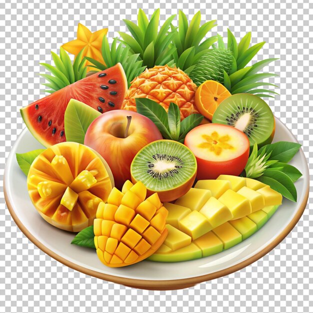 PSD placa vectorial de abacaxi de frutas tropicais