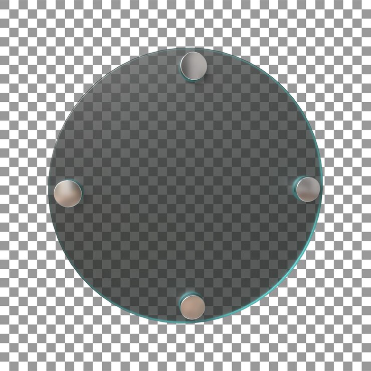 PSD placa de vidrio templado transparente realista 3d elegancia en claridad