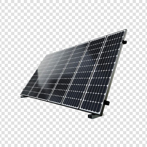 PSD placas de energia solar para o telhado um fundo transparente