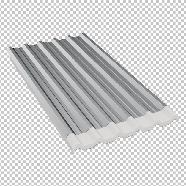 PSD placas de techo de paneles sándwich termoacústicos galvanizados en 3d con fondo transparente