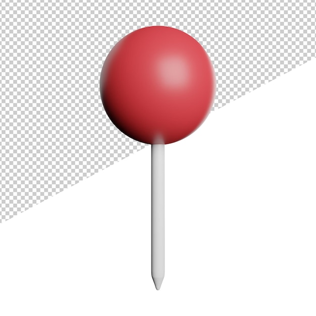 Place Holder Location Pin Mark vue de face icône illustration de rendu 3d sur fond transparent