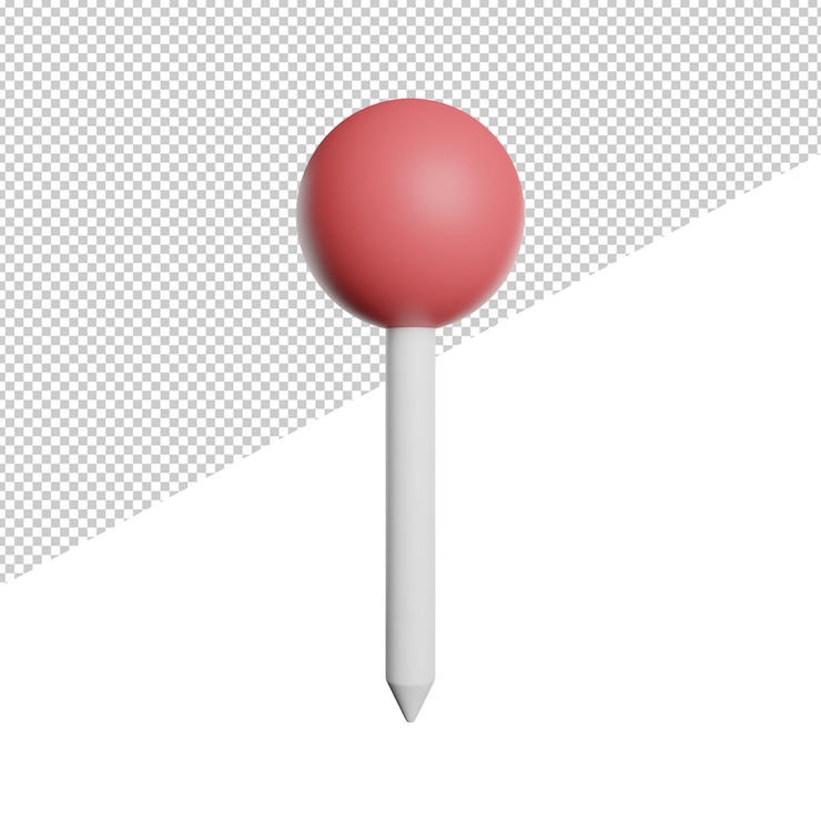 PSD placeholder location mark vista frontal ilustração do ícone de renderização 3d em fundo transparente
