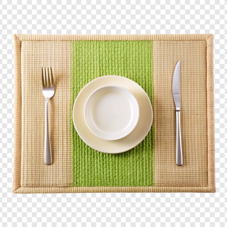 PSD placemat aislado sobre un fondo transparente