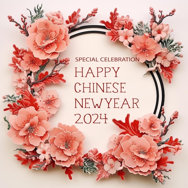 PSD plakat für das chinesische neujahr