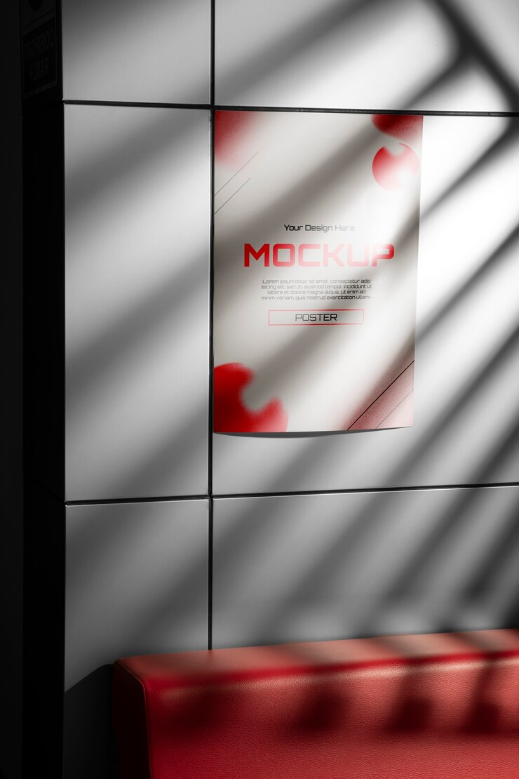 Plakatmodell in eleganter Szene