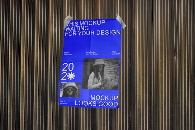Plakatmodell mit Klebeband
