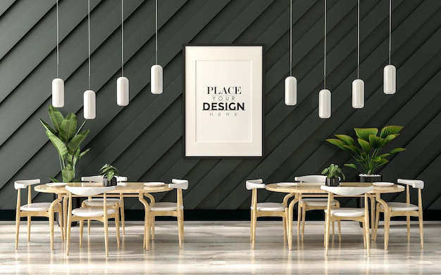 Plakatrahmen im Wohnzimmer Mockup