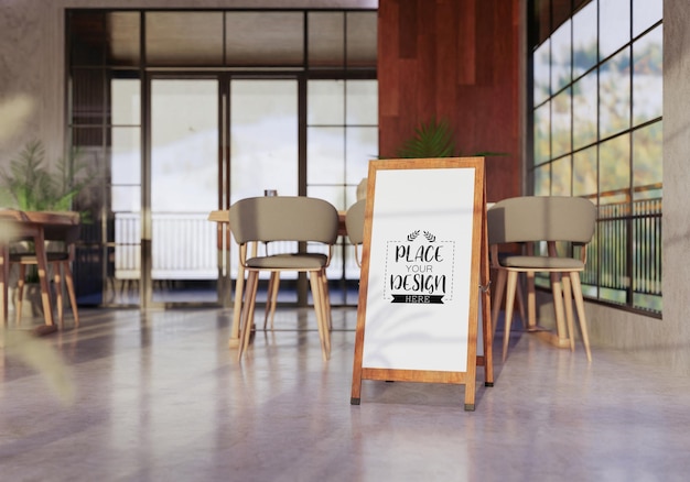 Plakatrahmen im Wohnzimmer Psd Mockup