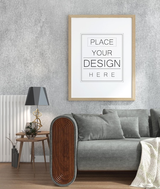 Plakatrahmenmodell im Wohnzimmer