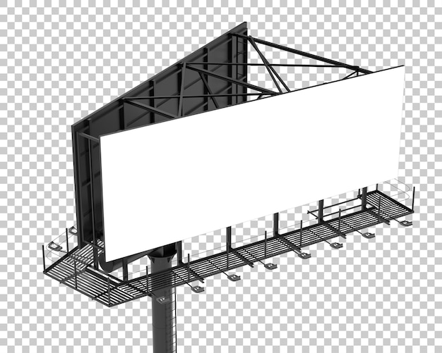 Plakatwand auf transparentem Hintergrund 3D-Darstellung