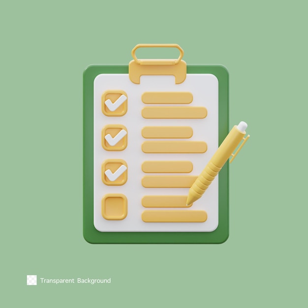 Plan-Studiensymbol 3D-Rendering-Illustration
