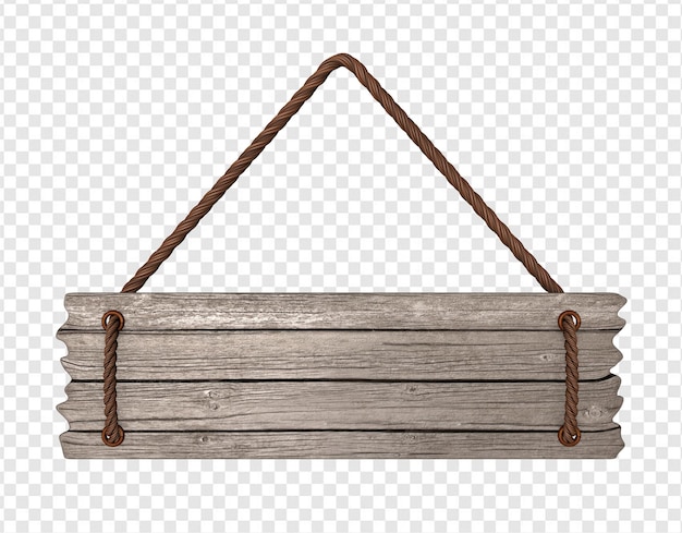 Planche de bois grise avec corde