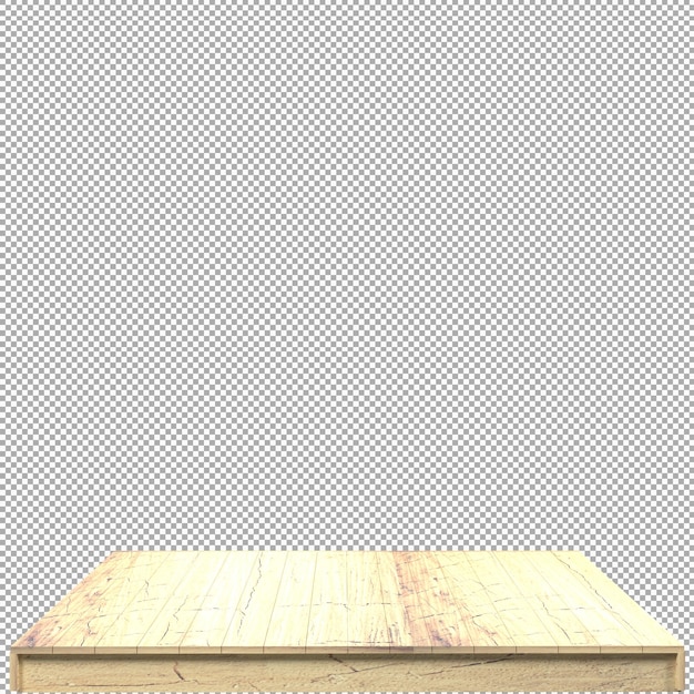 PSD planche de bois rendu 3d isolé