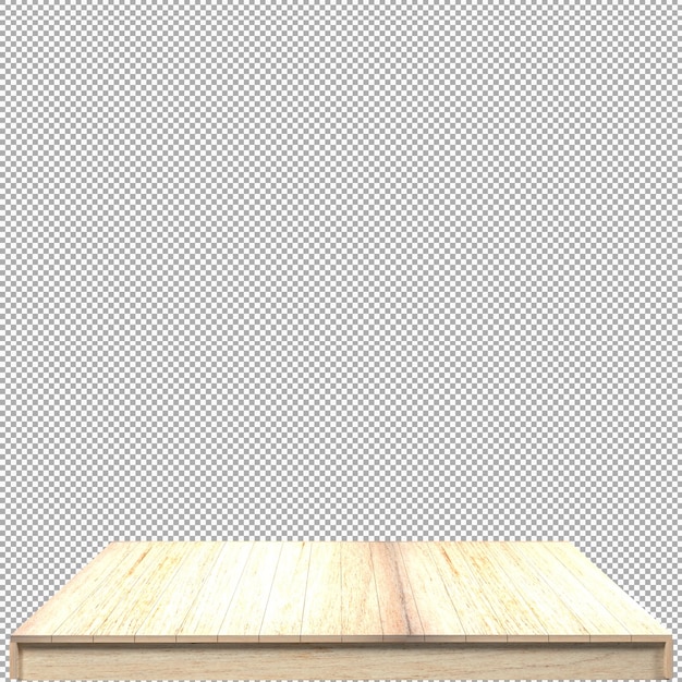 Planche de bois rendu 3d isolé