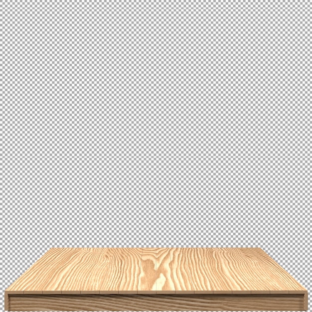 Planche de bois rendu 3d isolé