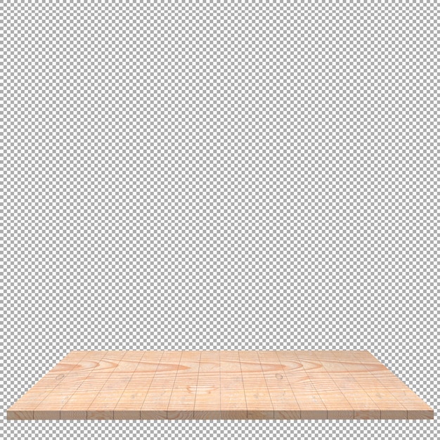 Planche de bois rendu 3d isolé