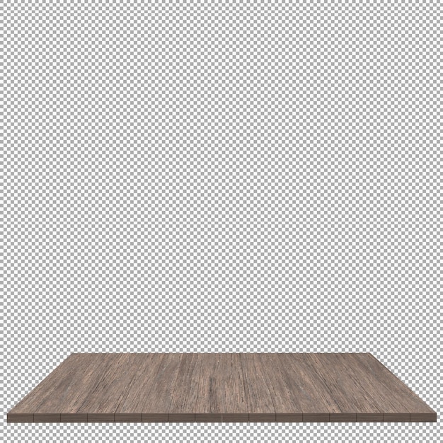 Planche de bois rendu 3d isolé