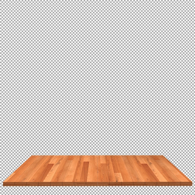 Planche de bois rendu 3d isolé