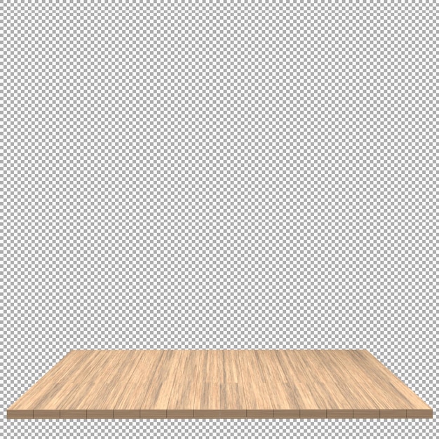 Planche de bois rendu 3d isolé