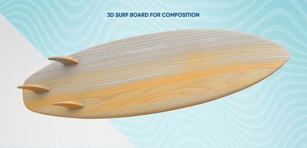 PSD planche de surf en bois rustique