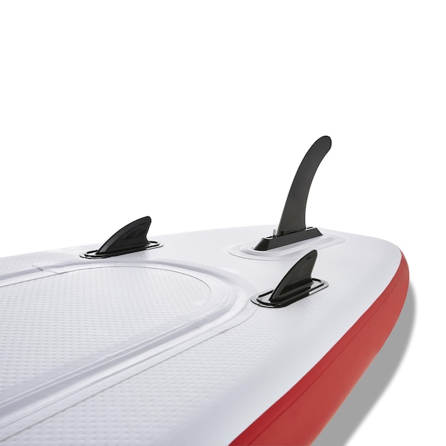 PSD une planche de surf avec une nageoire de requin en détail