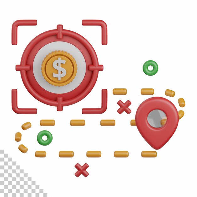 Planejamento de renderização 3d isolado útil para o design corporativo e financeiro da empresa do setor de negócios