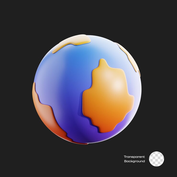 PSD planet 3d-symbol für den weltraum