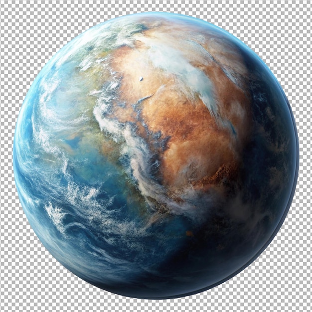 Planet terisolasi di latar belakang transparan