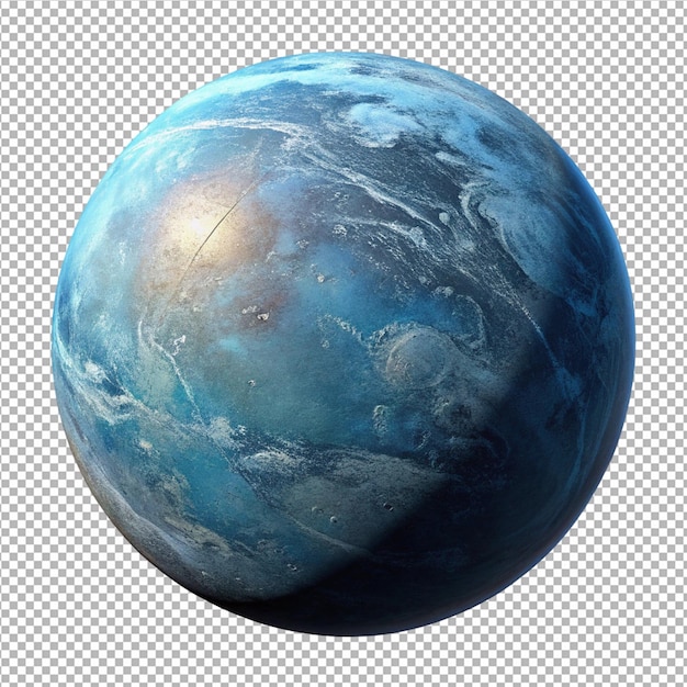 Planet terisolasi di latar belakang transparan
