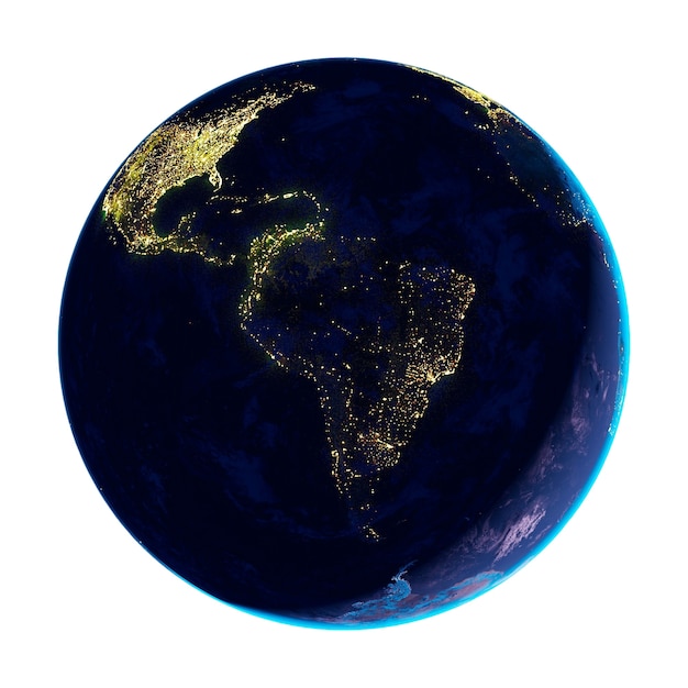 Planeta bola Terra isolado