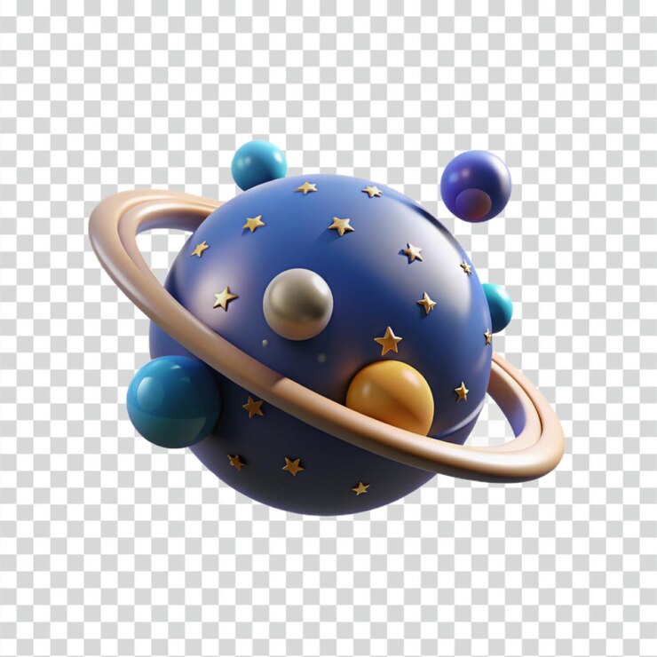 PSD planeta de dibujos animados en 3d