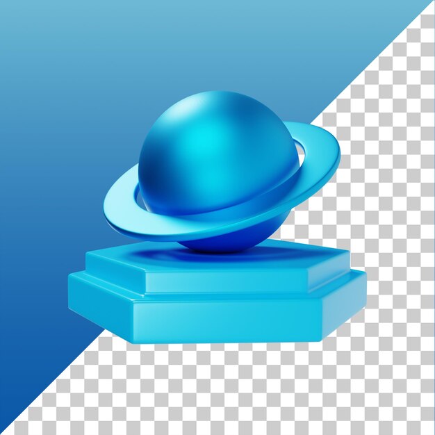 Planeta espacial Galaxy con iconos de podio para aplicaciones móviles web ux ui