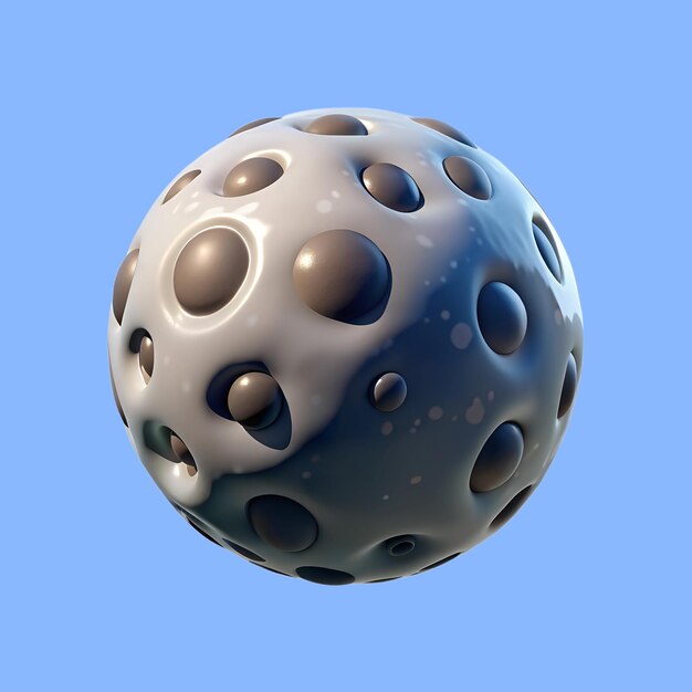 Planeta realista en 3D con manchas