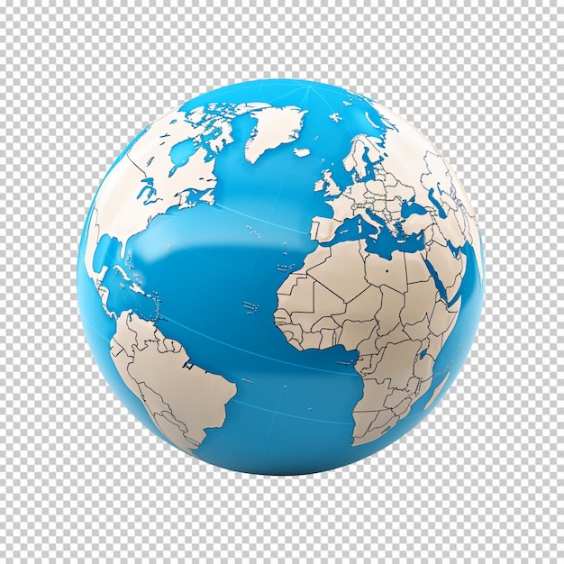 PSD planeta terra isolado em fundo transparente png disponível