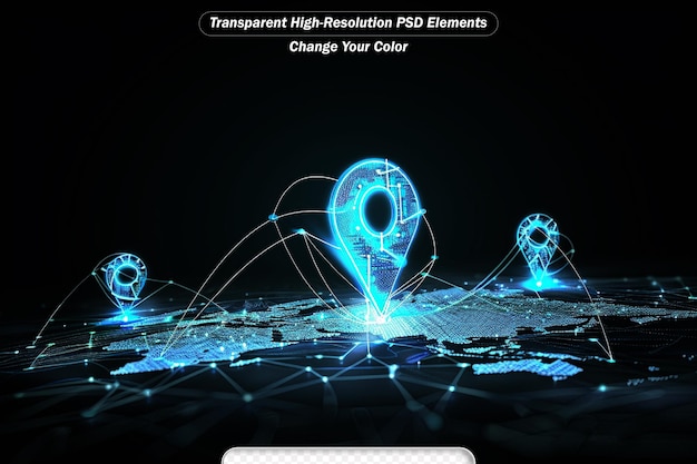 Planificación de rutas futuristas utilizando la aplicación de mapas en el concepto de dispositivo inteligente GPS