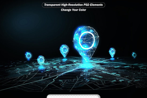 Planificación de rutas futuristas utilizando la aplicación de mapas en el concepto de dispositivo inteligente gps