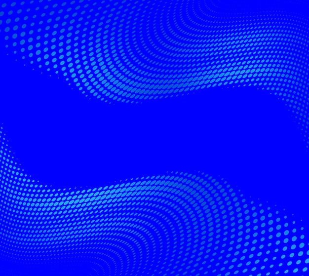 Plano de fundo meio-tom Textura de arte pop em meio-tom estilo história em quadrinhos papel de parede abstrato azul Ondas retrô