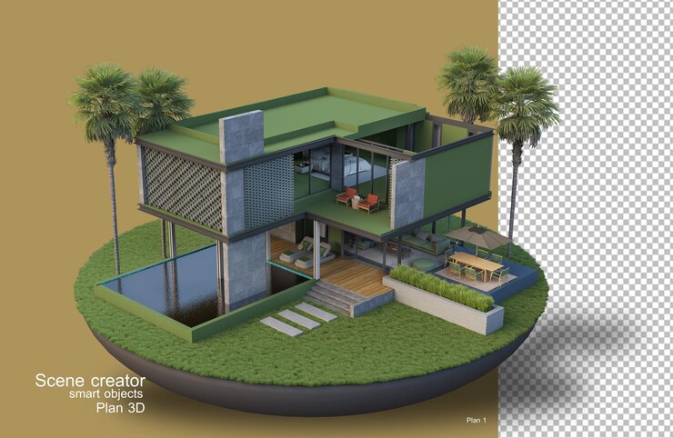 PSD planos para varios diseños arquitectónicos.